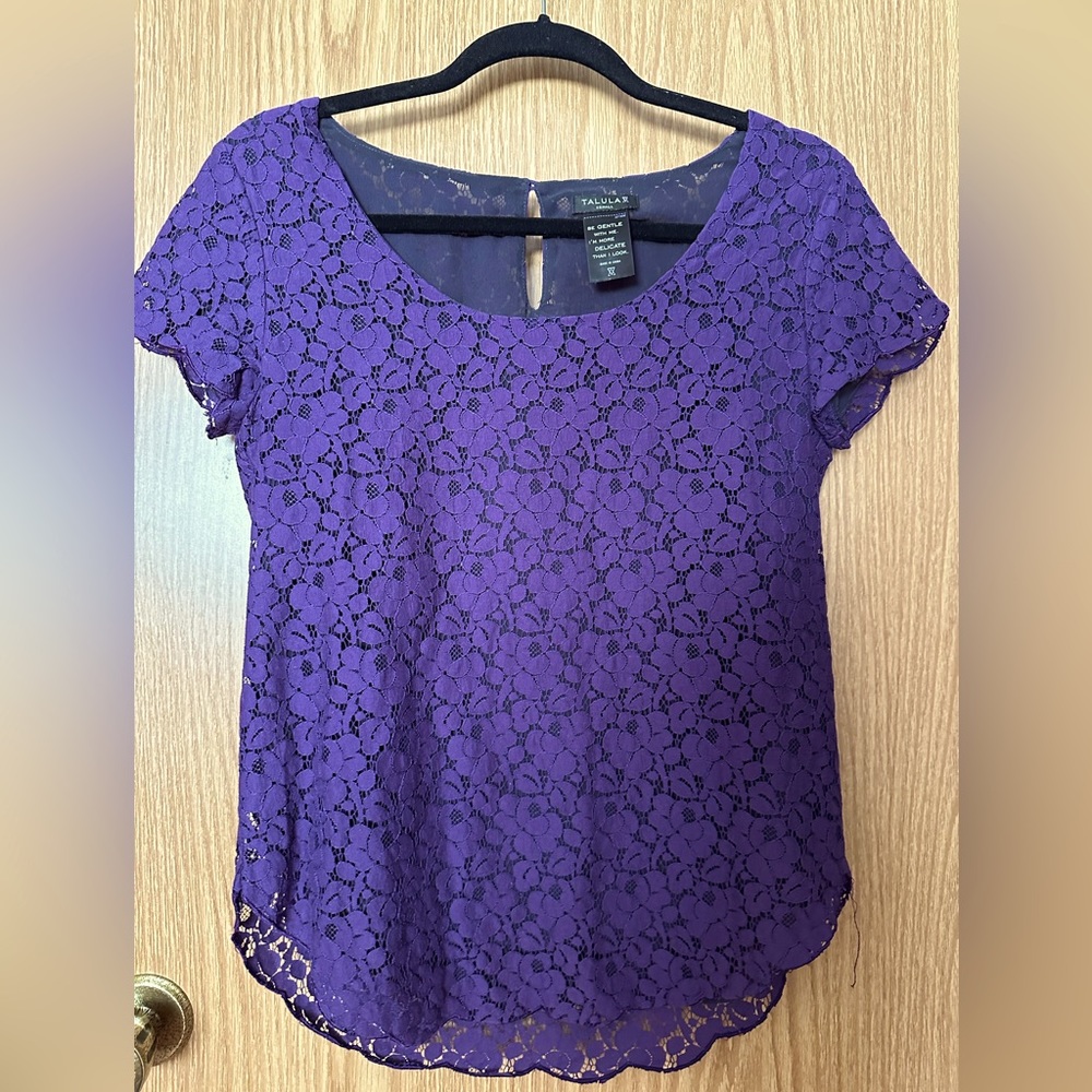 Talulah Lace Scallop Trim Top